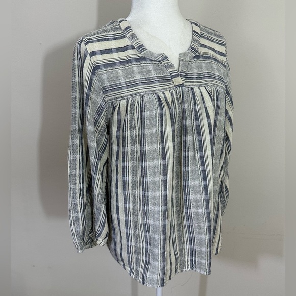 Knox Rose sz sm a textured smock style shirt Boho look - Picture 13 of 15